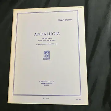악보 뷔세르 ANDALUCIA Henri Busser 플루트 연주용