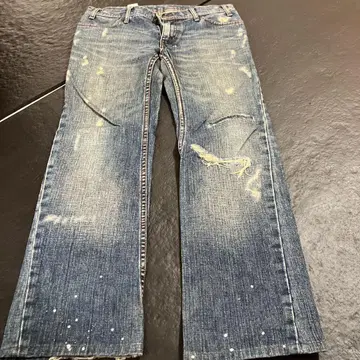 데미지 가공 데님 팬츠