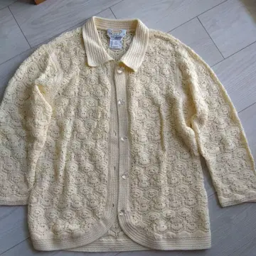 Talbots 크림색 가디건 M
