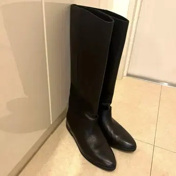 CORSO ROMA,9 블랙 가죽 롱 부츠