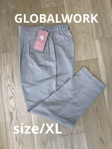 [ 미사용 새상품 ] GLOBALWORK 베이지 테이퍼드 팬츠 XL