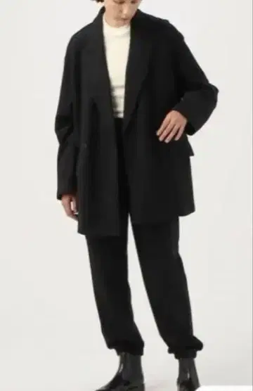 울 나일론 더블 브레스트 조거 팬츠