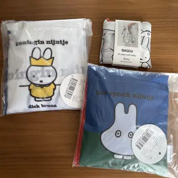 미피 전시회 65주년 한정판 굿즈 에코백 3개 세트 BAGGU Baby