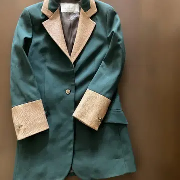 TRUSSARDI 테일러드 자켓 그린 베이지