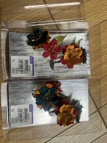 꽃 모티브 액세서리 머리 장식 2개 상자 세트