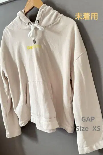 GAP 후드 부착 맨투맨 트레이닝복 크림색 사이즈 XS
