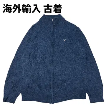 GANT 가 드라이버 니트 가디건 램스울 XL 네이비