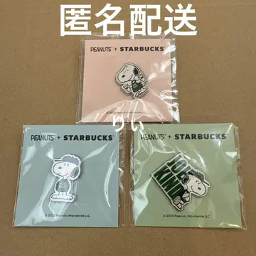 스타벅스 PEANUTS 스누피 핀 배지 3종 세트