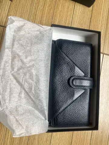 네이비 장지갑 [ 천연 가죽 ]