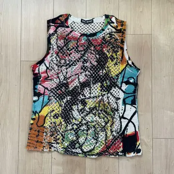 ISSEY MIYAKE 컬러풀 슬리브리스 니트 베스트