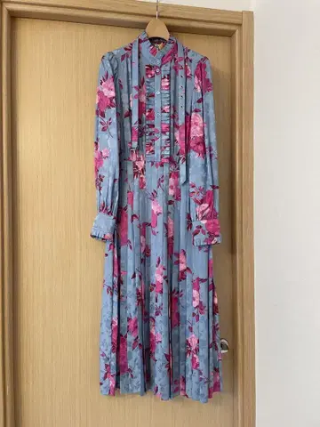 레어 케이트 스페이드 긴팔 원피스 로즈 패턴