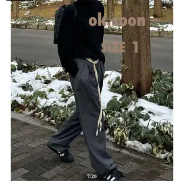 ok.soon inbox pleats slacks gray