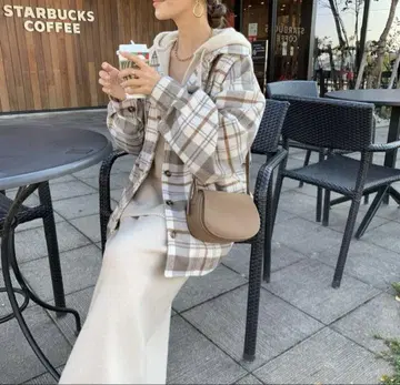 BLATE blate 체크 뉘앙스 셔츠 코트