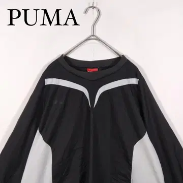 PUMA 긴팔 나일론 풀오버 자켓 블랙/화이트 XL