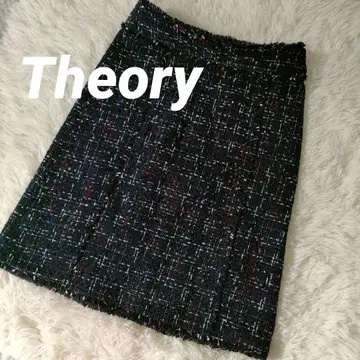 Theory 네이비 계열 트위드 타이트 스커트 00 S