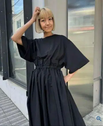 캔디 스트리퍼 롱 원피스 블랙 반팔 귀여운 심플