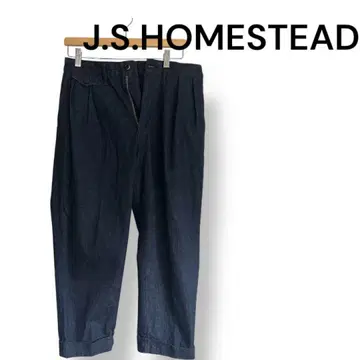 J.S. HOMESTEAD 다크 블루 크롭 팬츠