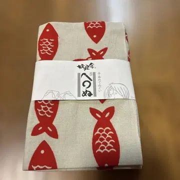 [ 미사용 ] 손염색 수건 요괴사 카마와누 키타로 네코무스메