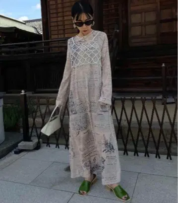 Ameri vintage 펄 네트 디자인 뷔스티에 프리 사이즈