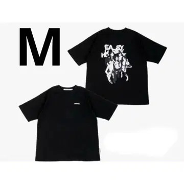 르세라핌 사진T셔츠 M 사이즈 블랙 미개봉