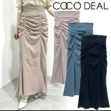 [새상품급] COCO DEAL 드레이프 개더 머메이드 스커트 S사이즈