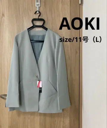 [ 미사용 새상품 ] AOKI 노카라 자켓 민트 그린 11호 ( L )