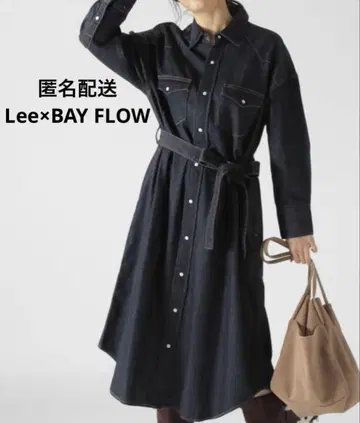 BAY FLOW Lee 데님 셔츠 원피스 완판 웨스턴 캐주얼