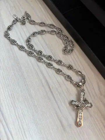 저스틴 데이비스 크로스 목걸이 약 50cm 금일 한정! 최종 가격