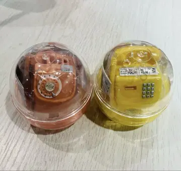 공중전화 가챠 컬렉션 대형 핑크 전화기 부시식 100엔 공중전화기