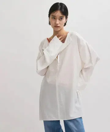 2WAY 린넨 롱 TEE 블라우스