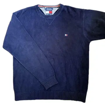 Tommy Hilfiger 네이비 V넥 스웨터