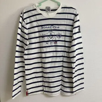 시나코바 긴팔 보더 셔츠 새상품급