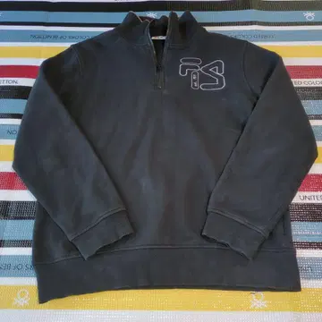 FILA 다크 그레이 하이넥 트레이닝복 L