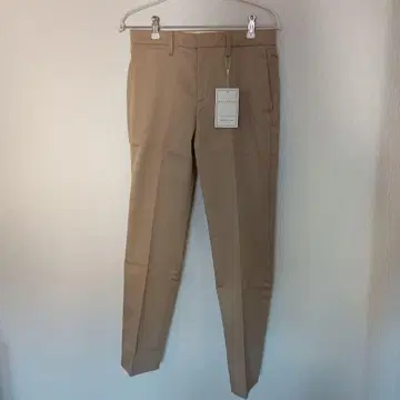 미사용 MACPHEE 슬림 팬츠 베이지 38 코튼
