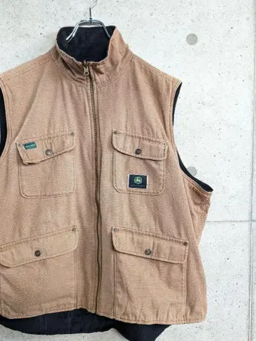 JOHN DEERE 리버서블 베스트 XL 덕지 플리스