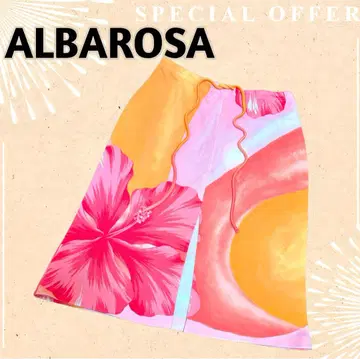 초레어 새상품급 ALBAROSA 레이온 스무스 플레어 롱 스커트 갸루