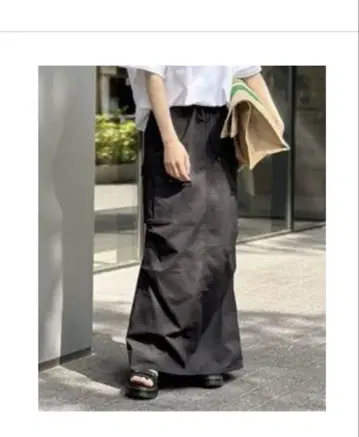 새상품 JOINT WORKS 미니립 카고 맥시 스커트 / 블랙 S