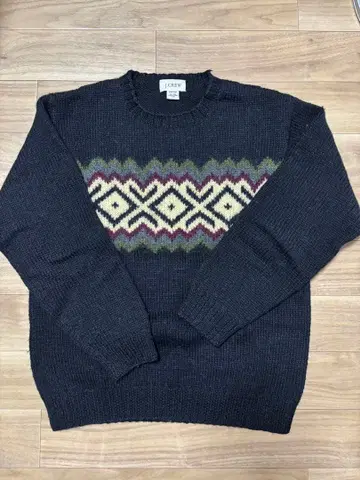 J.Crew 블랙 기하학 패턴 스웨터 XS