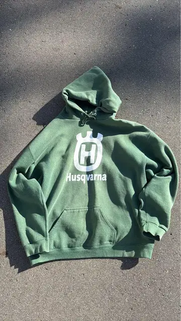 Husqvarna 굿 페이드 후드티 빈티지 구제 의류 fti