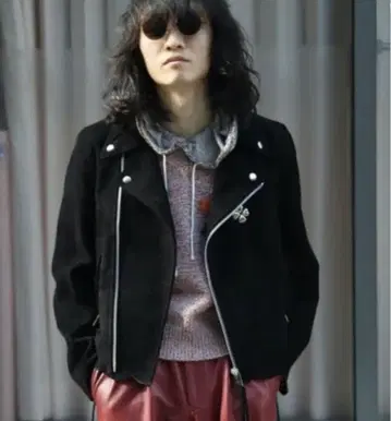 MASU SCALLOP LEATHER JACKET(BLACK)