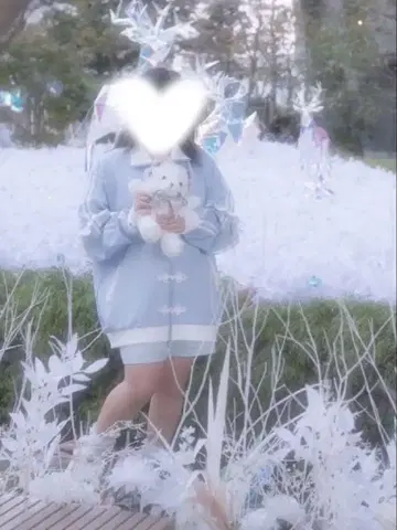 서브컬쳐 저지 천사계 패션 스카이블루 차이나 귀여운 긴팔 반팔