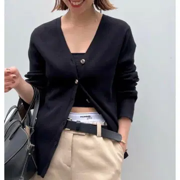 Deuxieme Classe RIB V넥 가디건