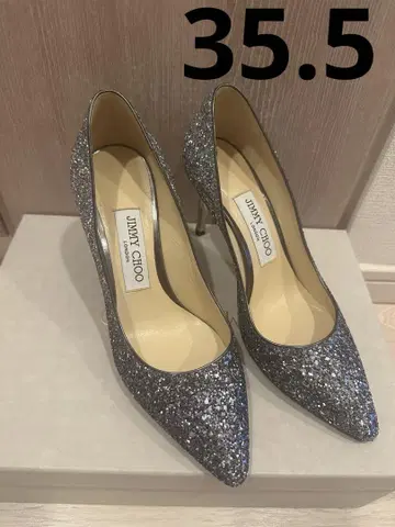 거의 새상품 JIMMYCHOO 지미추 글리터 그라데이션 펌프스 22.5