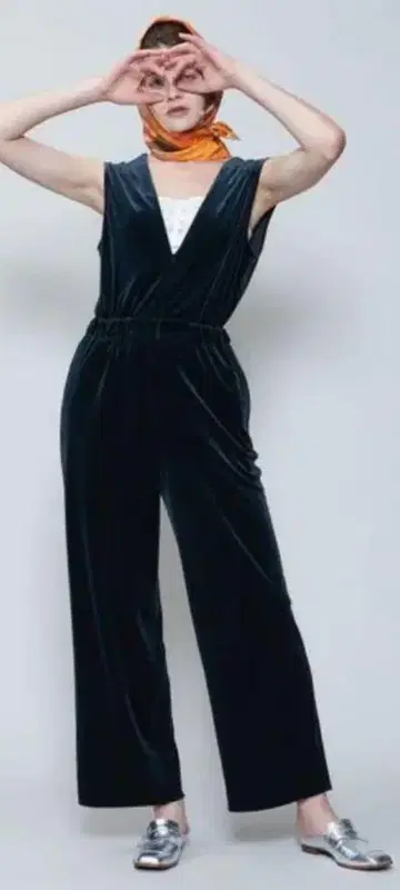 6 (ROKU) 벨로아 V넥 올인원 네이비 36