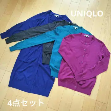 4세트 유니클로 UNIQLO 긴팔 가디건 [ S ] 오피스 겉옷 무지