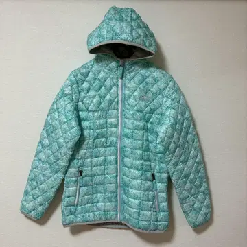 SNOZU 후드 부착 패딩 자켓 로고 아우터 스카이블루 L