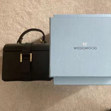 Wedgwood 블랙 가죽 핸드백형 액세서리 케이스