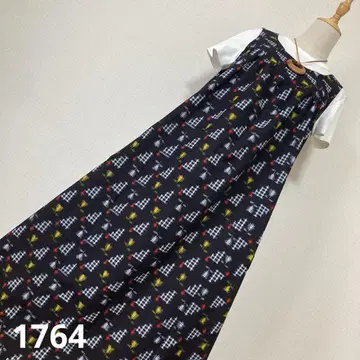 기모노 리메이크 원피스 1764 구루메가스리 옷감 루즈핏 원피스 롱 기장