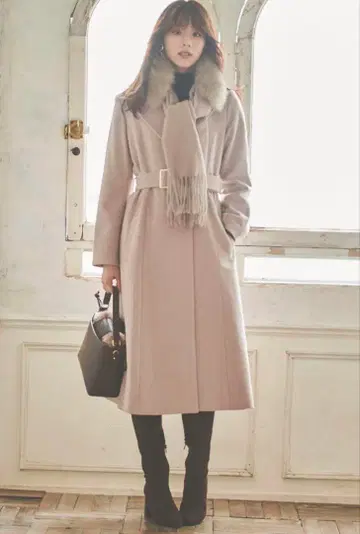 31 Sons de mode 롱 코트 핑크 베이지