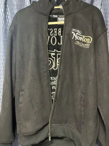 Norton 블랙 풀 집업 후드티
